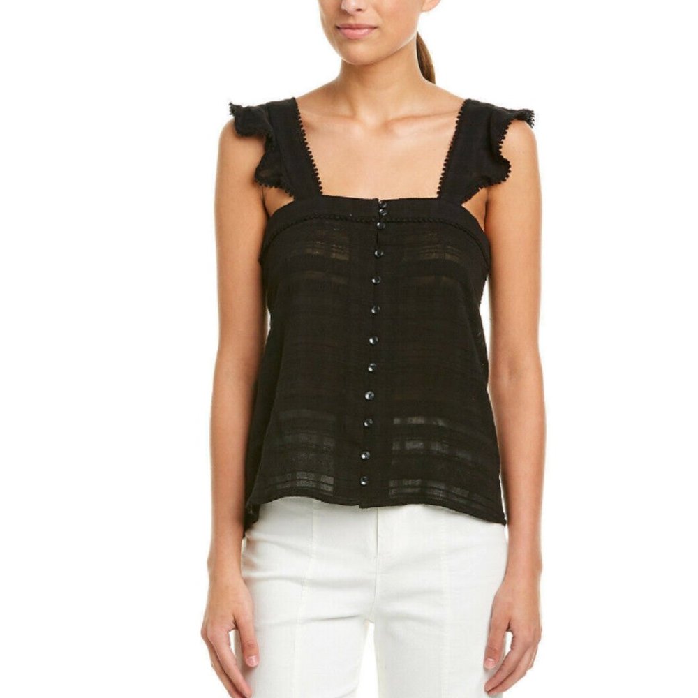 *NEW*Kensie | Black Textured Gauze Sleeveless Top